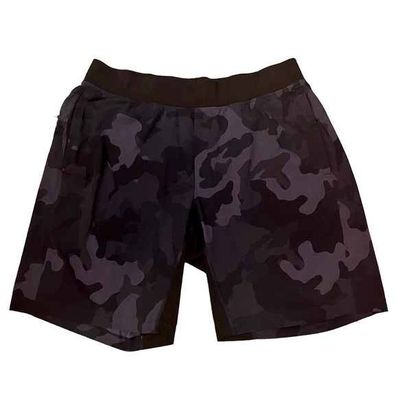 Men’s Lululemon T.H.E. 9” Dark Blue Camo Athletic Shorts - Picture 1 of 12